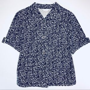 CHRISTOPHER BANKS S/S ANIMAL PRINT COTTON JACKET
